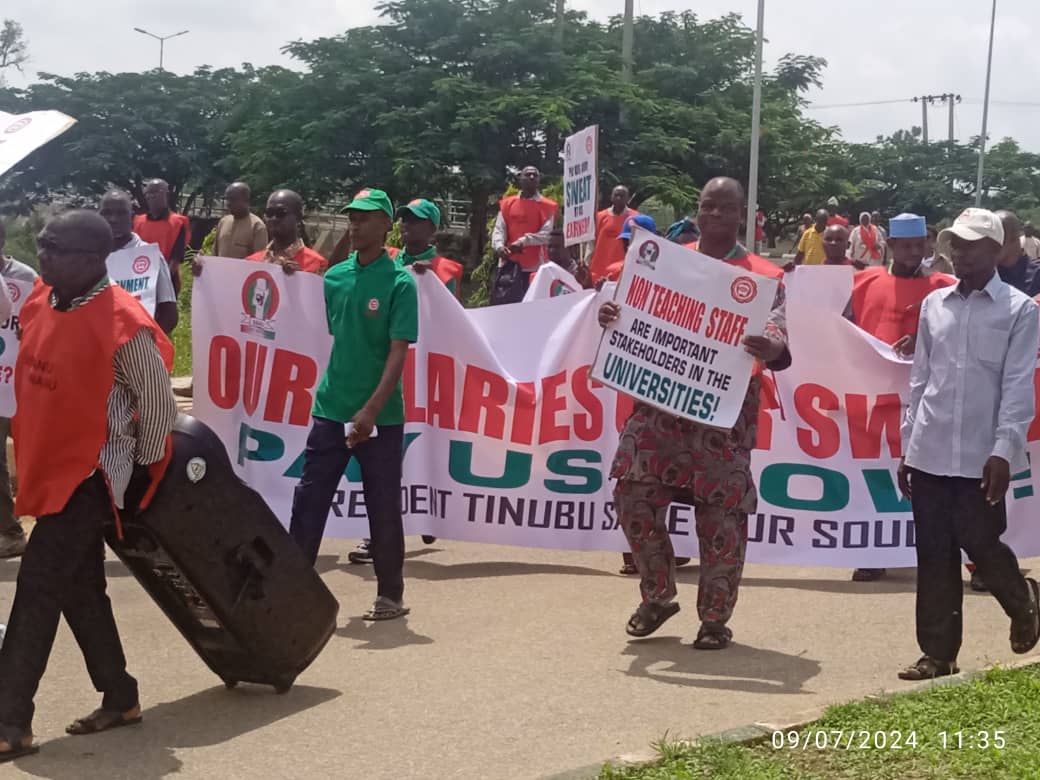 PICTORIAL SSANU NASU Stage Nationwide Protests Over Withheld Salaries