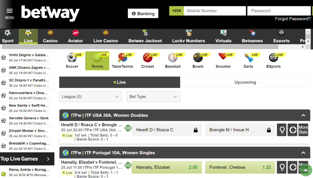 betway Live review