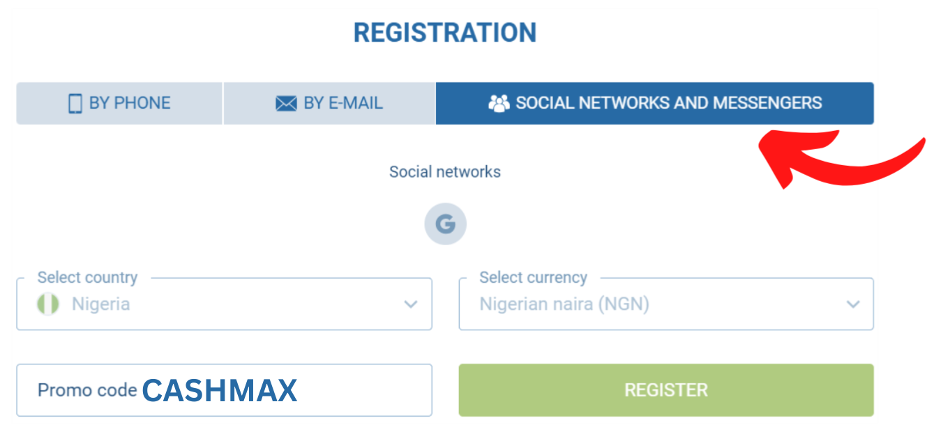 1xbet registration