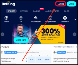How to Login on BetKing