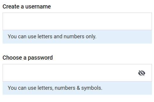 bet9ja registration: Username and Password