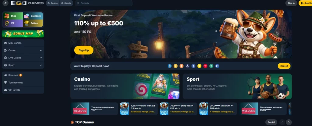 чуждестранно казино EgoGame