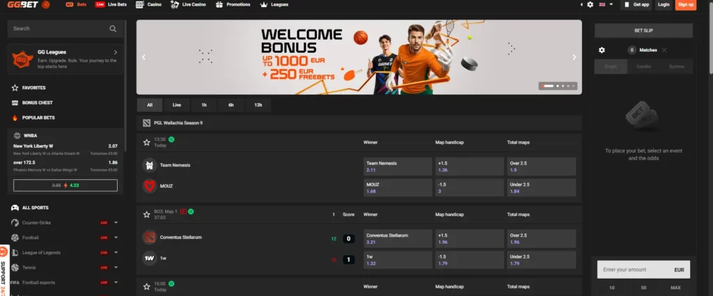 чуждестранен сайт за спортни залози GGBet