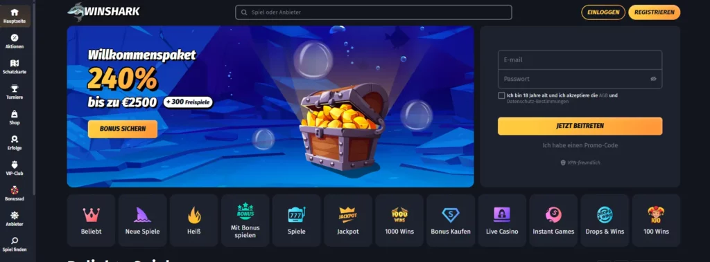 Winshark neues Online-Casino