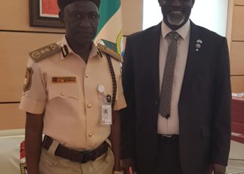 Amb. Coomassie Felicitates With CGI Jere On full Rank