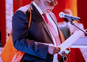 BREAKING: President Buhari Swears In Justice Ariwoola As Acting CJN