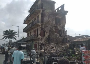 3-storey Colonial Building Marked For Demolition Collapses In Rivers