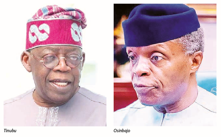 APC PRESIDENTIAL PRIMARY: Tinubu, Osinbajo, Fayemi, Amosun Now Front-runners As Buhari, Govs Back South 1 tinubu and osinbajo