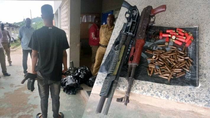 NDLEA Arrests Man With AK-47 Rifle, Pump Action Gun In Ondo 1 NDLEA