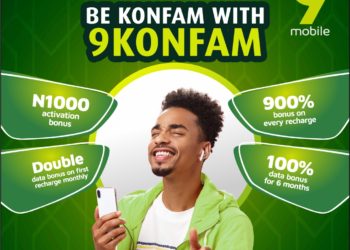 9mobile Offers Massive Voice and Data Bonuses With The New 9Konfam Package