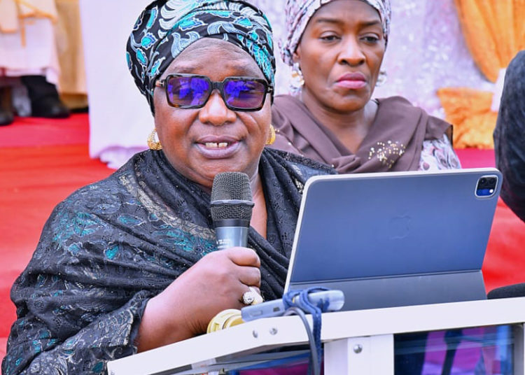 Deputy Governor of Kaduna state, Dr Hadiza Balarabe, at the funeral service of the late Most Reverend George Jonathan Dodo, the Bishop of Catholic Diocese of Zaria, which held at St Joseph's Minor Seminary Wusasa, Zaria