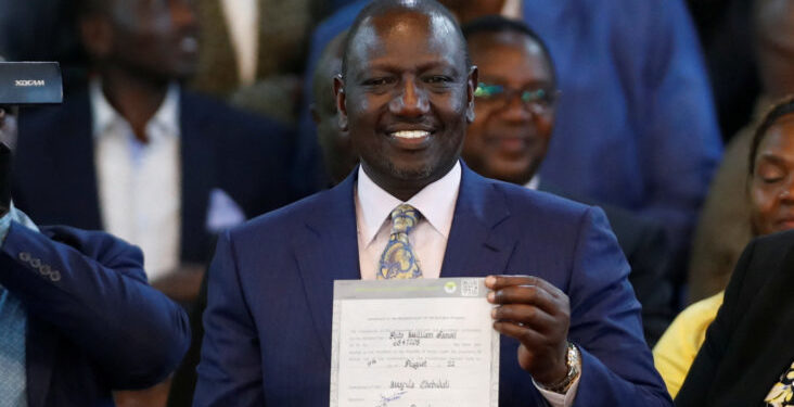 Kenya's Deputy President William Ruto and Winner  of presidential Elections for the United Democratic Alliance (UDA)

Credit: REUTERS/Thomas Mukoya - RC22XV9RAZ4Q