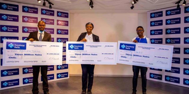 Winners of the N9million grant in Keystone Bank 'Start-ups Advantage' programme Season 1.