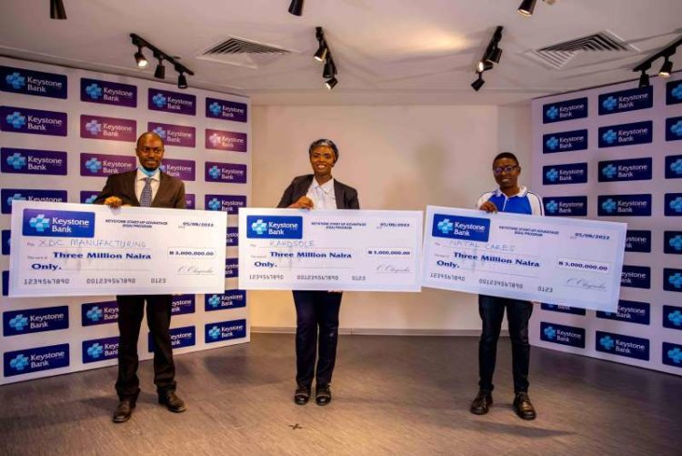 Winners of the N9million grant in Keystone Bank 'Start-ups Advantage' programme Season 1.