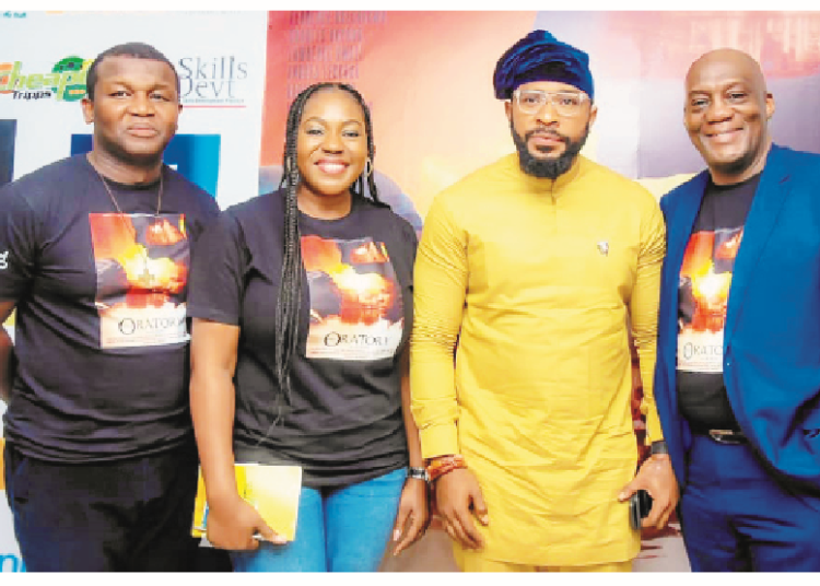 L-R :  Rev Fr( Dr) Cyril Odia, Executive Producer, The Oratory and Don Bosco Youth Delegate, Ireland; Mrs Yetunde Adebija (LSM): Member Organizing Committee, The Oratory;  Chief Enyinna Nwigwe: Nollywood Actor and Mr. Gbenga Adebija : Chairman, Organizing Committee, The Oratory