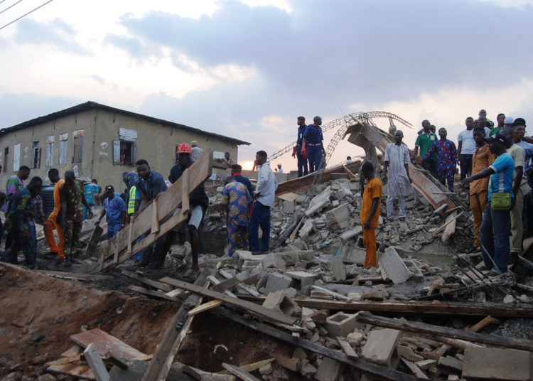 Pic 21 Scene of a collapsed 3 storey building under construction at Sogoye, Bode Area of Ibadan on Friday (15/3/2019) 
02219/16/3/2019/Timothy Adeogodiran/ICE/NAN

Pic 22. Scene of a collapsed 3 storey building under construction at Sogoye, Bode Area of Ibadan on Friday (15/3/2019) 
02220/16/3/2019/Timothy Adeogodiran/ICE/NAN

Pic 23. One of the survivors of the collapsed 3 storey building under construction at Sogoye, Bode Area of Ibadan on Friday (15/3/2019) 
02221/16/3/2019/Timothy Adeogodiran/ICE/NAN