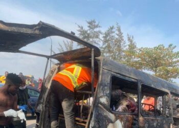 7 Burnt To Death In Lagos Bus Accident
