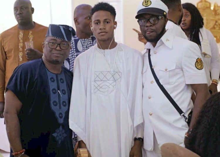 L-R: Dr Ambrose Somide of Faaji FM, Lagos; son of late Fatai Rolling Dollars, Jamiu Olagunju, and convener, Dotun Taylor.
