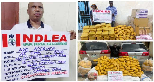 NDLEA Arrests 4 Kingpins Over 16tons Of Drugs In Lagos, Abuja 1 Collage Maker 23 Oct 2022 01