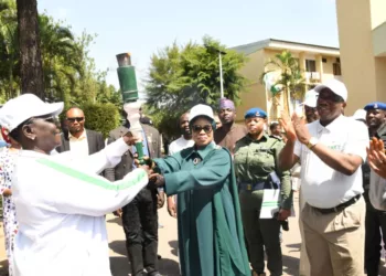 Asaba 2022: FCT Minister Receives Torch Of Unity, Preaches Peace 