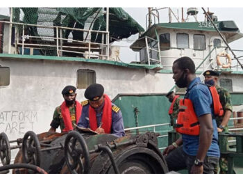 Navy Sets Ablaze Confiscated Ship Conveying Stolen Crude Oil To Ghana
