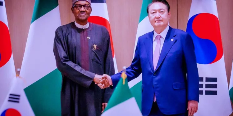 President Muhammadu Buhari in Seoul