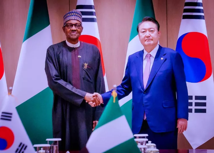 President Muhammadu Buhari in Seoul