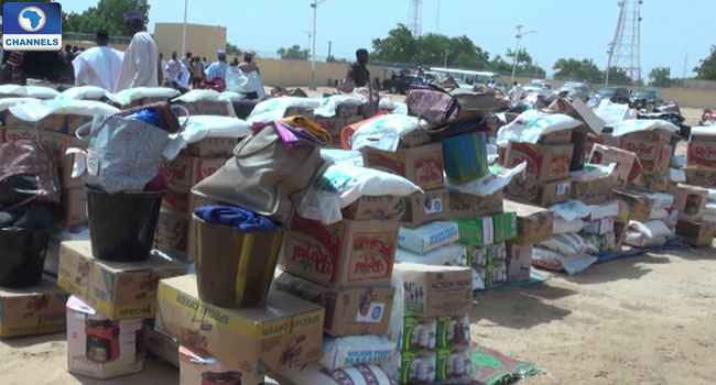 Atiku Donates Relief Materials To Yobe Flood Victims 1 Relief Materials by Mrs Aisha Buhari