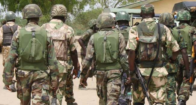 Troops Kill 6 Boko Haram Terrorists In Borno 1 Soldiers Backing camera