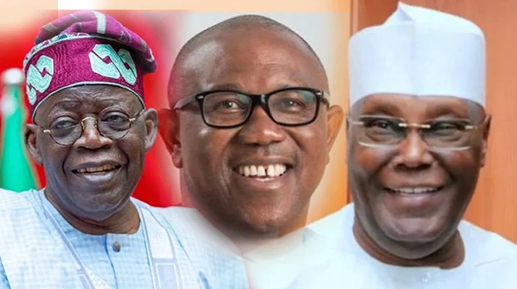 2023 Presidency: Atiku, Tinubu, Obi Begin Real Battle For Northern Votes 1 Tinubu Obi and Atiku jpg