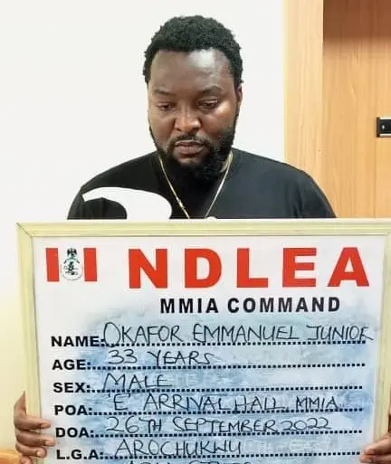 NDLEA Nabs Ex-footballer With 1.4kg Of Cocaine At Lagos 1 emmanuel