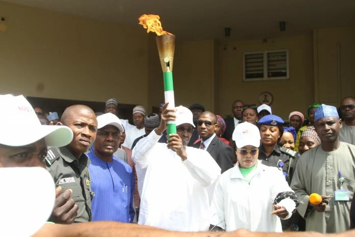 Delta 2022: FCT Minister Receives Unity Torch, Preaches Peace 1 torch jpg