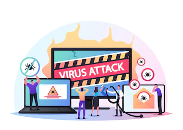 Report Warns Of New Virus Attack On Individuals’ Computer 1 trojan worm pc tiny male female characters huge computer with warning sign virus attack cyberspace security defence hacker attacking service cartoon people vector illustration 87771 11793