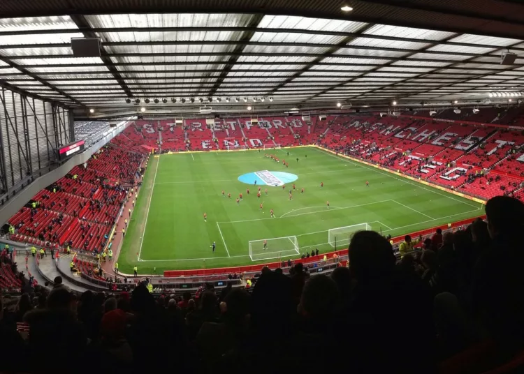 "Old Trafford (interior), Manchester United" (CC BY 2.0) by stacey.cavanagh