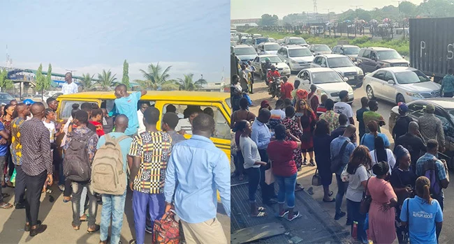 Commuters Stranded, Groan As Lagos Commercial Buses Begin Strike 1 AC916DBB A407 4F41 85C4 88A6BEFCFA36 jpeg