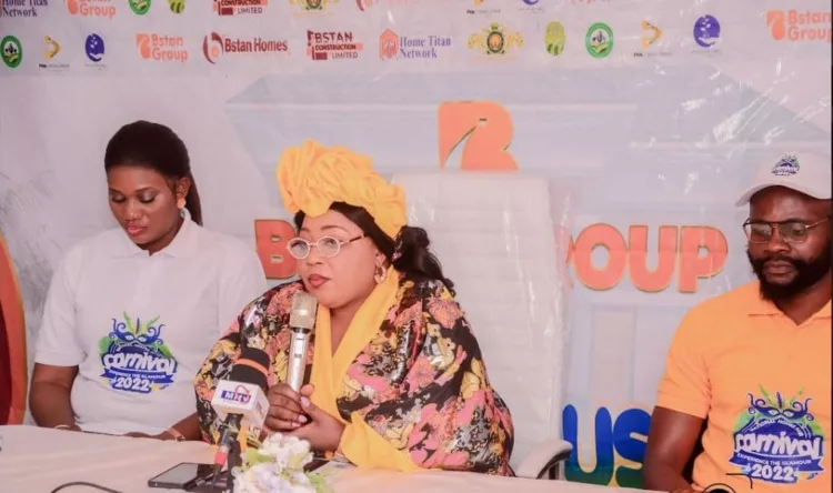 L-R: Abuja Coordinator of NHF, Mrs Abimbola Adewumi; Group Managing Director, BSTAN Homes and Properties, Dr Becky Olubukola and NHF Lagos Coordinator, Tolu Oluwo, during the press conference in Lagos on Tuesday.