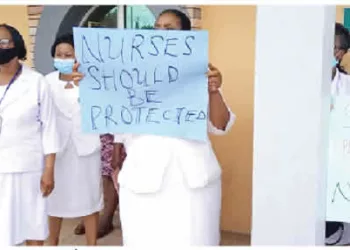 protesting nursing studen