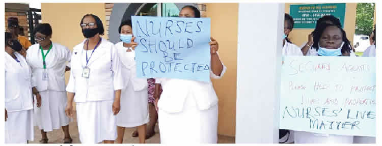 Protest Paralyses Activities ln Delta Over Exclusion From NMCN Exam 1 protesting nursing studen