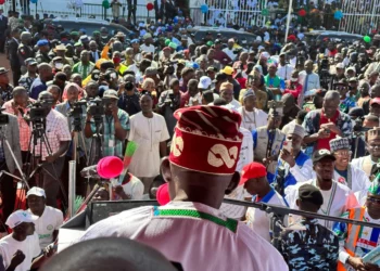 At APC Campaign Flag-off, Tinubu Attacks Atiku, Peter Obi