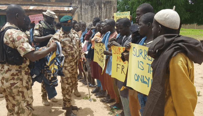 We’ve Received 83,000 Surrendered Boko Haram – Army 1 Boko Haram terrorists surrender 1