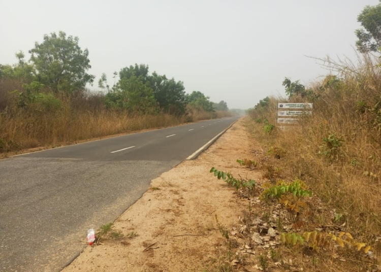 The internal road project commissioned by the Minister of Works and Housing, Babatunde Fashola (SAN) at the University of Ilorin, Wednesday. Photo by Abdullahi Olesin, Ilorin.