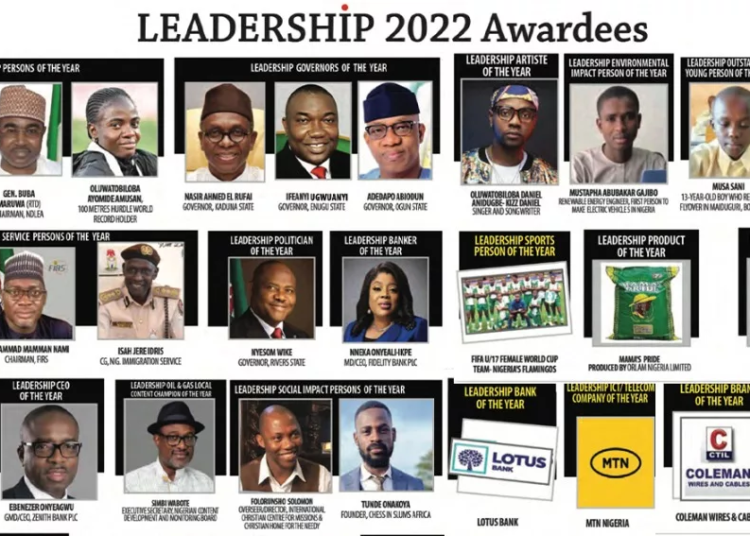 Wike, El-Rufai, Ugwuanyi, Abiodun Bag 2022 LEADERSHIP Newspaper Awards 1 IMG 20221208 WA0017 jpg
