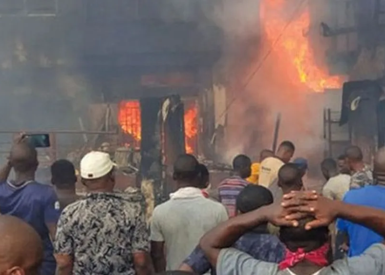 Scene of fire incident