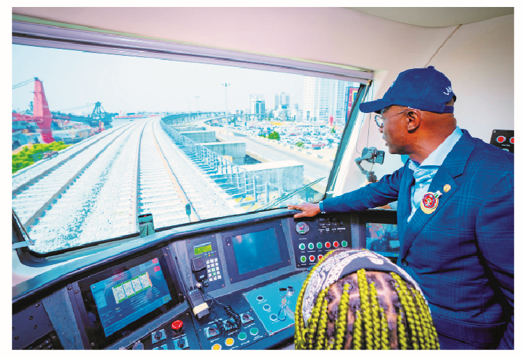 Sanwo-Olu’s Adept Touch In Standardising Transportation System In Lagos Mega City 1 Lagos State Governor BabajideSanwo-Olu on a ride on the Blue Line Rail during the commemoration of completionceremony for the First Phase of Lagos Rail Mass Transit Blue Line (Marina –Mile 2) at the National Theatre Blue line station, Iganmu, Lagos. PHOTO BY KOLAWOLE ALIU