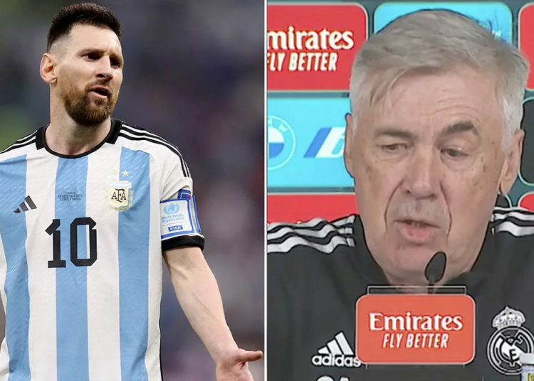 Why Messi Is Not The Greatest Player Ever –Ancelotti 1 0 Ancelotti and Messi jpg