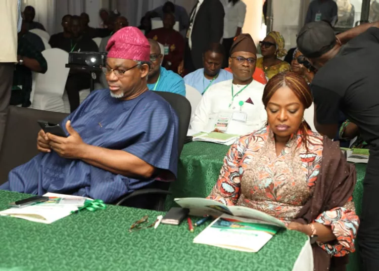 L-R: Hon. Minister of Mines and Steel Development, Arc. Olamilekan Adegbite, and Permanent Secretary, Ministry of Mines and Steel Development, Dr. Oluwatoyin Akinlade, during the Ministry's Retreat held in Ibadan recently.