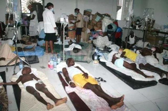 Victims of cholera in a Nigerian hospital jpg