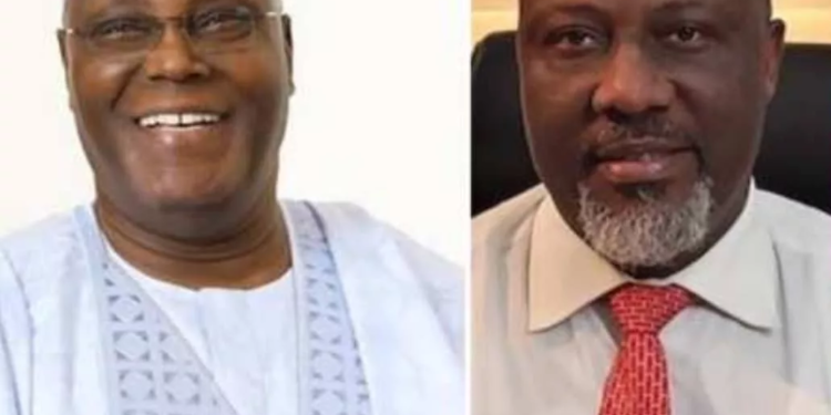 L-R: Atiku and Melaye.