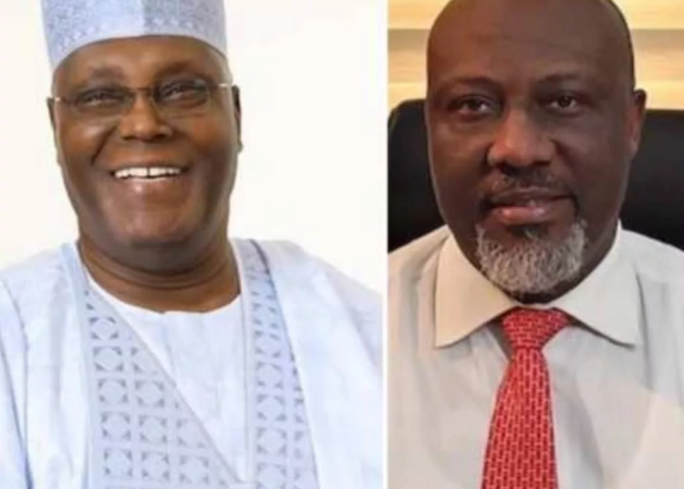 L-R: Atiku and Melaye.
