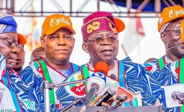 Mammoth Crowd Receives Tinubu/Shettima Campaign Train In Okene 1 Tinubu Shettima